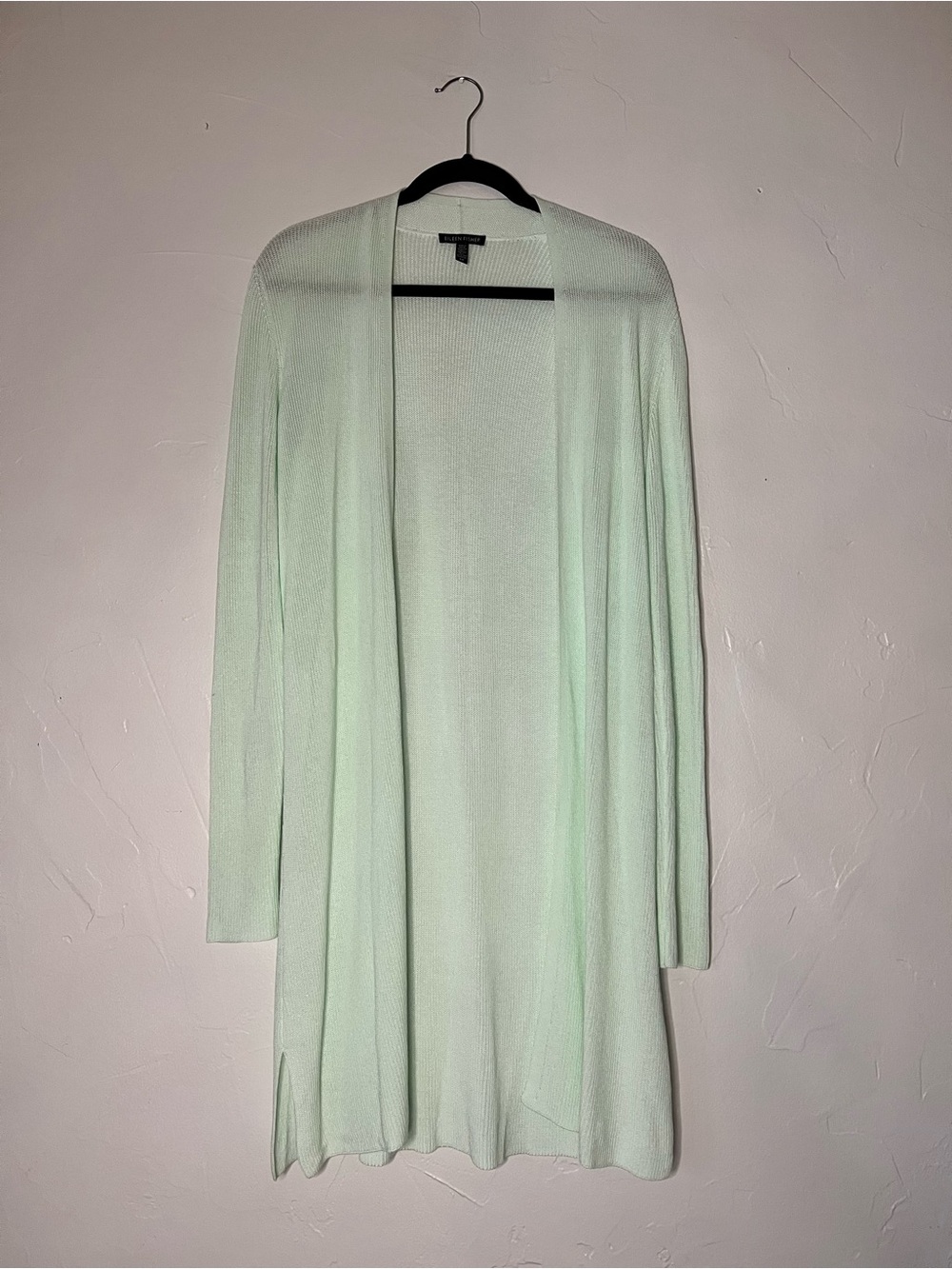 Eileen Fisher Long Mint Green Cardigan Size Small